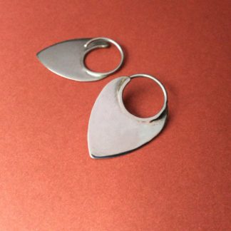 18g tapered silver blade hoops