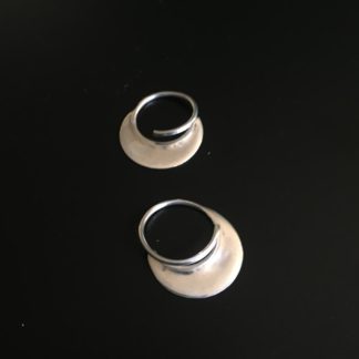 sale/seconds: small silver blade hoop earrings