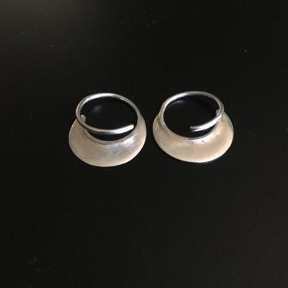 sale/seconds: small silver blade hoop earrings - Image 2