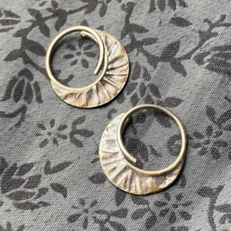 SALE Textured micro brass blade hoops